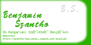 benjamin szantho business card